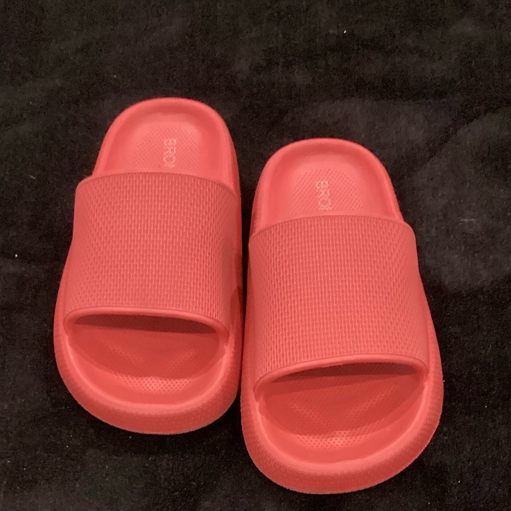 Kids Red Slide Sandals